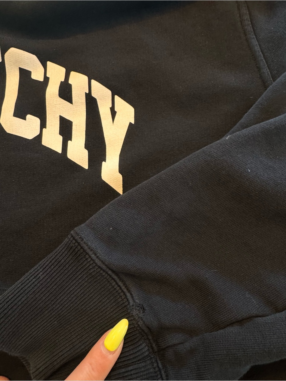 Givenchy Archetype Curved Logo Hoodie Black Cotton Fleece Size XL - Picture 8 of 12